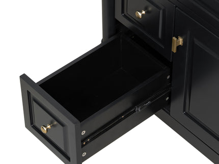 Modern Bathroom Vanity With Sink, Freestanding Cabinet With Flip Drawer & Adjustable Shelf