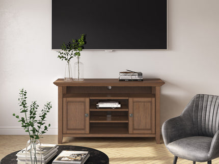 Amherst - TV Media Stand - Rustic Natural Aged Brown