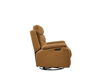 Liyasi - Dual Okin Motor Rocking And 240° Swivel Single Sofa Seat Recliner Chair Infinite Position, Head Rest With Power Function