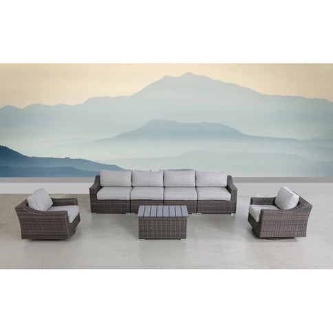 Stylish Sofa Seating Group With Cushions Perfect For Outdoor Gatherings