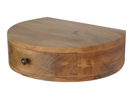 Wall Mounted Rounded Nightstand - Oak
