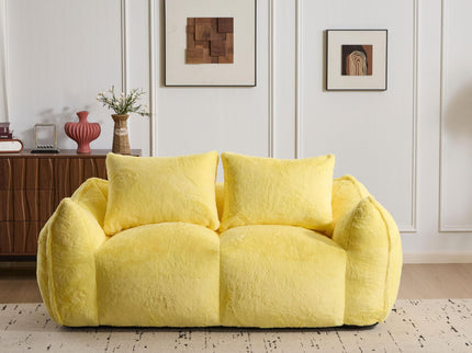 Giant Bean Bag Couch, Ultra Soft Fluffy Loveseat For Living Room
