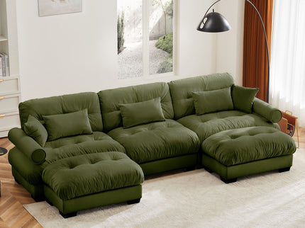 Super Comfort Oversized Modular Sectional Sofa With Movable Ottoman