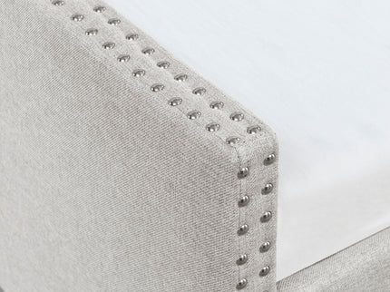 Upholstered Tufted Daybed With Drawers, Waved Arms