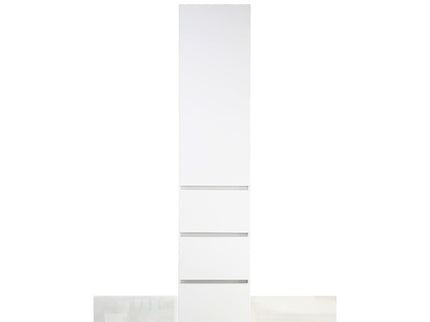 Elise - Slim Modular Closet Cabinet With Drawers - White