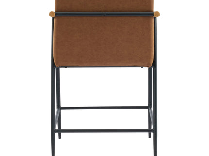 Mid Century Modern Counter Stool Set With Iron Frame