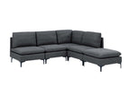 Dark Gray / 2 Pc. L-Shaped Sectional, Ottoman