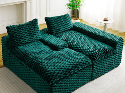Modular Sofa, Convertible Twin Seat With Chaise Lounge