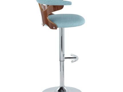 Gardenia - Mid Century Modern Adjustable Barstool With Swivel With Rounded T Footrest (Set of 2)