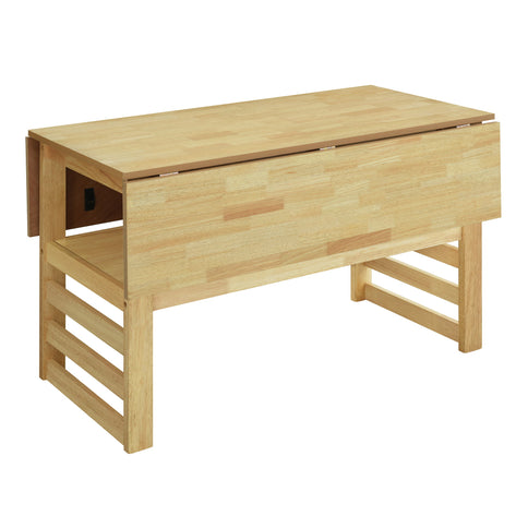 5 Piece Extendable Wood Square Dining Table Set With 2 Drop Leaves
