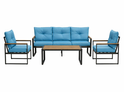 Oversized Outdoor Conversation Set, 5 Seater - Blue