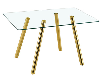 Rectangular Design Dining Table - Gold