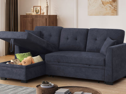 Sectional Sofa Bed - Dark Blue