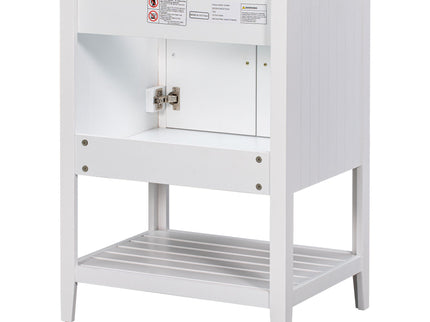 Bathroom Vanity Base Only, Soild Wood Frame, Bathroom Storage Cabinet With Doors And Open Shelf