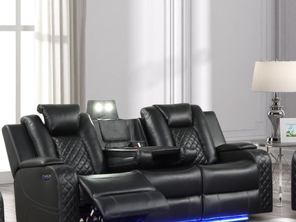 Benz - Power Recliner Set With LED Lighting And USB Charging