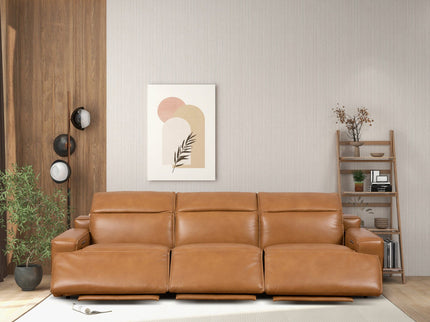 Urbana - Triple Power Recliner Sofa - Tan