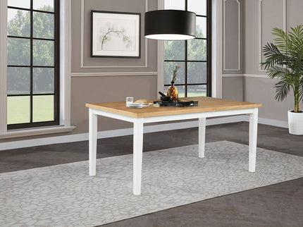 Calloway - Rectangular Dining Table - Brown / White