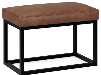 Reynolds - Small Bench - Distressed Saddle Brown