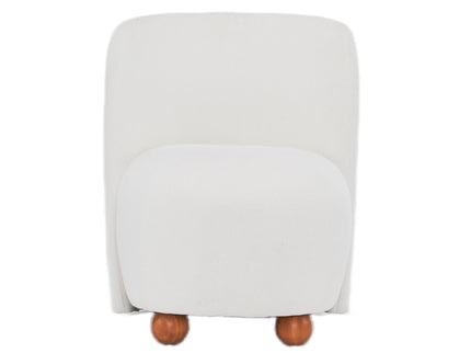 Modern Low Back Accent Upholstered Armless Living Room Chairs, Round Feet