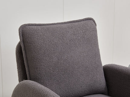 Modern Sherpa Upholstered Accent Chair, Comfortable Living Room Armchair, Lounge Chair For Bedroom, And Office