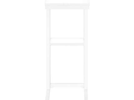 Accent Table, C - Shaped, Marble Look Contemporary & Modern Convenient Design