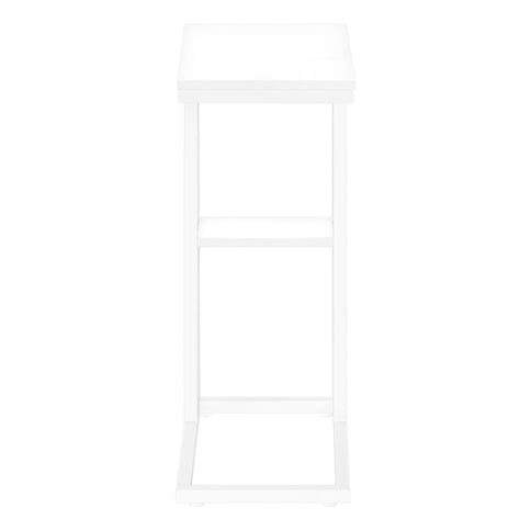 Accent Table, C - Shaped, Marble Look Contemporary & Modern Convenient Design