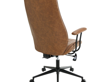 Hiram - Upholstered Adjustable Chair With High Back Support - Brown