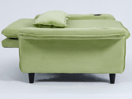Modern Fabric Multi-Functional Sofa Bed With Adjustable Armrests And Backrests