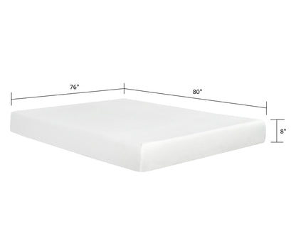 8" Plush Gel Memory Foam Mattress For Bed, Aloe Vera Cover