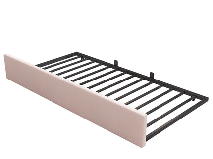 Upholstered Daybed With Metal Slatted Base