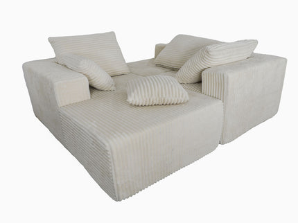 Corner Combination Sofa Sectional Couch With Soft Fabric