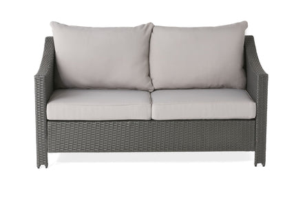 Contemporary Antibes Loveseat & Table Set Outdoor - Gray