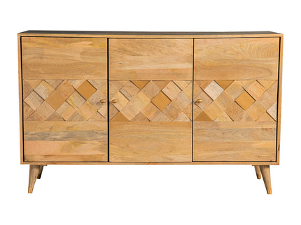 Austin - 3 Door Accent Cabinet With Tapered Legs - Natural