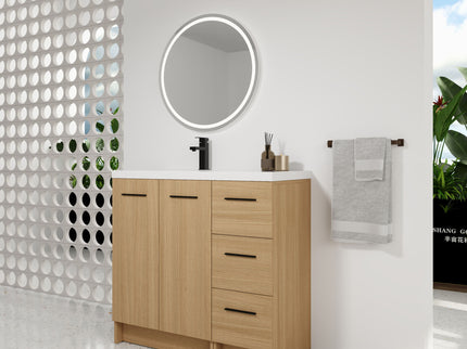 Wall Mounted Floating Bathroom Vanity With Sink, Door & Drawers Modular Cabinet