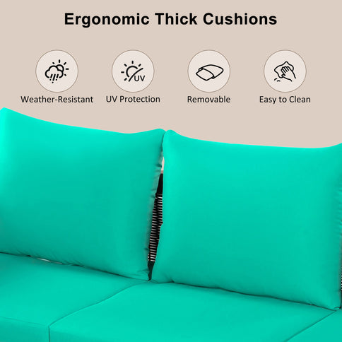 2 Piece Outdoor Armchair Set With Cushion