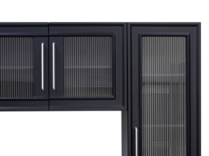 Wall Unit Modern Entertainment Center With Glass Doors
