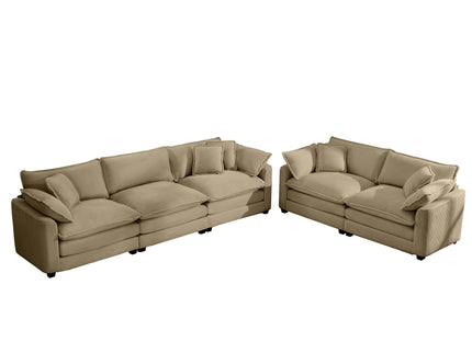Elegant Oversized Sectional Sofa Set With Deep Seats And Flexible Layout