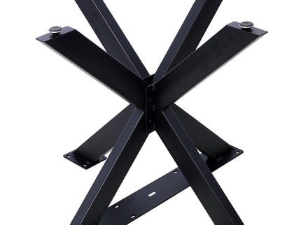Spider Shaped Steel Table Legs, Metal Dining Table Frame, Heavy Duty Box Section Table Base - Black