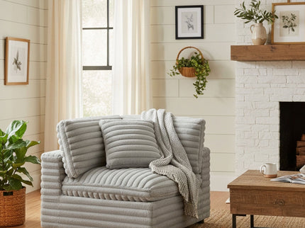 Jenny - Corner Accent Chair - Gray