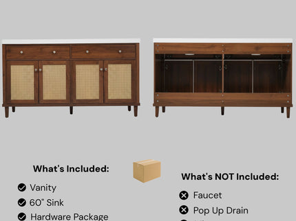 Bathroom Vanity With Double Sink, Large Storage Space