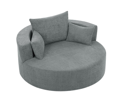 360° Swivel Accent Barrel Chair With 3 Removable Pillows For Living Room