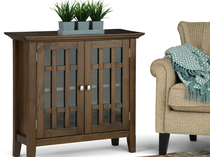 Bedford - Low Storage Media Cabinet - Rustic Natural Aged Brown