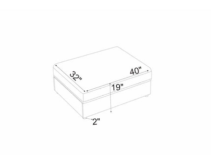 Upholstered Rectangle Ottoman