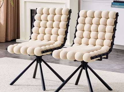 Puffy Bubble, Ball Chain Dining Chairs For Dining Room (Set of 2)