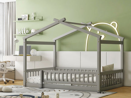 Bed House Bed Frame With Fence