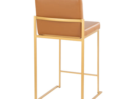 Fuji - Contemporary High Back Barstool (Set of 2)