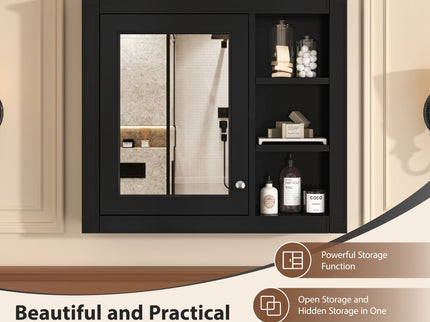 Modern Wall-Mounted Medicine Cabinet With Mirror