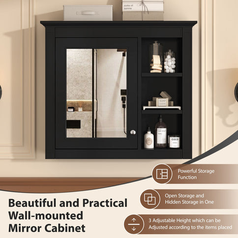 Modern Wall-Mounted Medicine Cabinet With Mirror