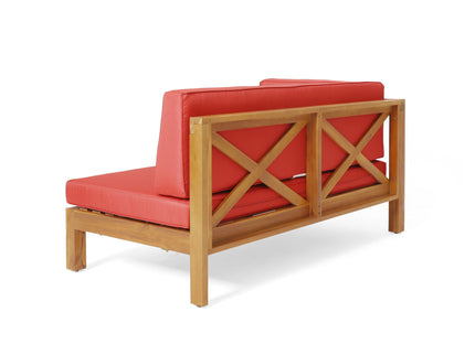 Brava - X Back Corner Bench With Coffee Table