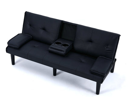 Sofa Bed With Foldable Design And Cup Holder
